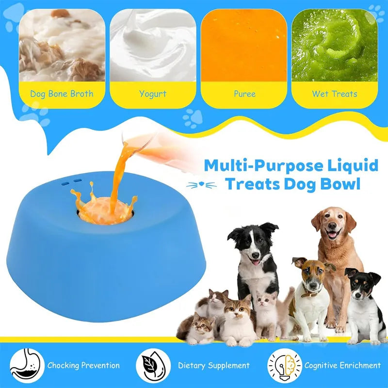 Blemia Slow Feeder Dog Bowl for Liquid Treat